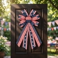 thumbnail image 5 of 4th of July Bows for Wreath, Patriotic Wreath for Front Door Red Blue Burlap Independence Day Accessories for 250th Celebration Outdoor Memorial Day Patriotic Decor A, 5 of 6