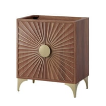 Sink Vanity Cabinet, Walnut, Wood, Hotel Bedroom Bathroom, Modern Contemporary HB34494
