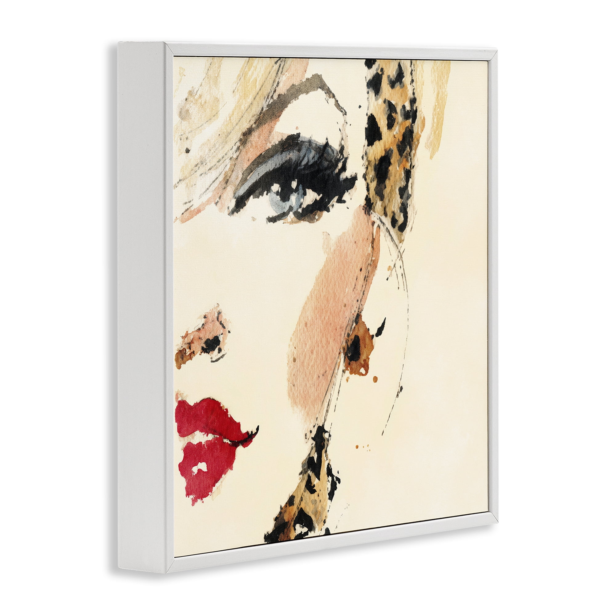 Stupell Industries Crimson Enigma Lipstick White Framed Giclee Art, design by Svetlana Aleynikova