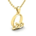 thumbnail image 2 of SuperJeweler Q Initial Necklace In Heavy 14 Karat Yellow Gold With Free 18 Inch Cable Chain, For Women, 2 of 6