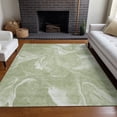 thumbnail image 5 of HomeRoots 665815 5 x 8 ft. Artichoke Green & Ivory Abstract Transitional Washable Machine Made Rectangle Area Rug with UV Protection, 5 of 9