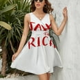 thumbnail image 3 of TAX THE RICH RED LETTERING Sleeveless Dress Women Summer Evening Dresses Ladies Sundress, 3 of 7