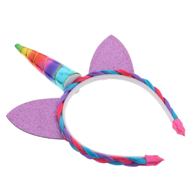 Diadema Poni Oreja para Mujer Cinta para Pelo de Accesorio de Frente Tocados de Niñas Accesorio Soledad Rainbow Pony Headband