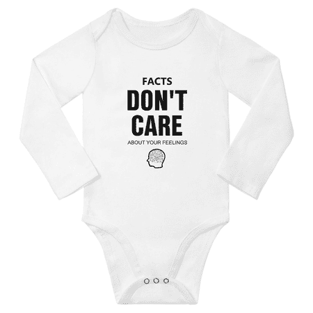 

Facts Don t Care About Your Feelings Cute Baby Long Sleeve Clothes Bodysuits Boy Girl Unisex (White 12-18M)