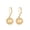 Gold, variant on 14K White Gold Plated Filigree Ball Leverback Drop Earrings