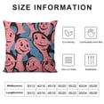 thumbnail image 5 of Pillow CoverSmile Face Decoration Throw Pillow Case Funny Decor for Home Sofa Couch Cute Pillowcase, Smile Pink Blue, 5 of 5