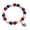 B, variant on USA Patriotic Acrylic Bead Stretch Bracelet, Red White Blue Rhinestone Spacer Bead Wrist Bracelet with Enamel USA Charm, Elastic Independence Day Jewelry Gift for Women Party Parade Daily Wear