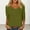 Army Green, variant on Duojiaj 3/4 Length Sleeve Womens Tops Casual Loose Fit Crewneck T Shirts Cute Solid Three Quarter Length Tunic Tops