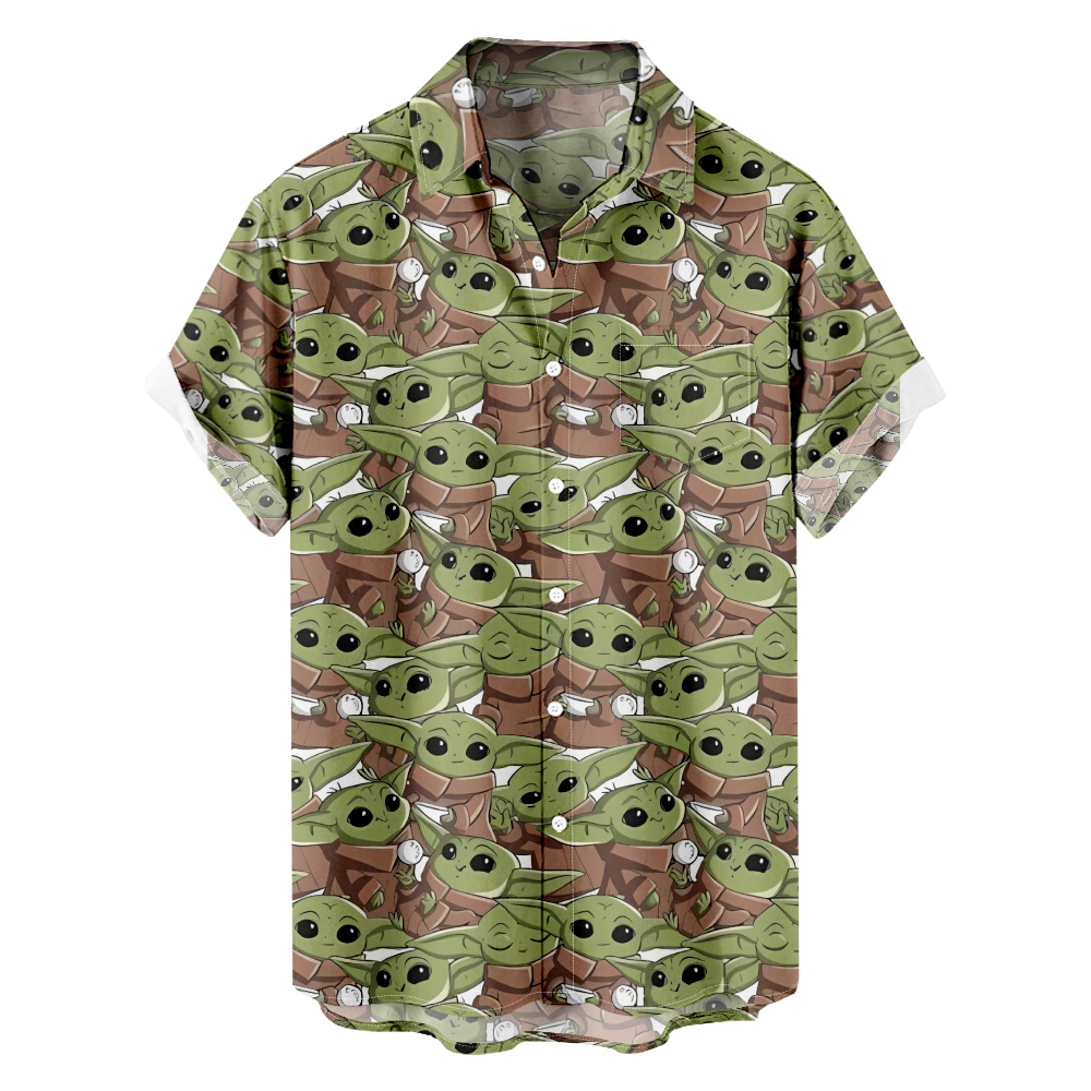 Baby Yoda Funny Hawaiian Shirt, Grogu Mandalorian Summer Shirt