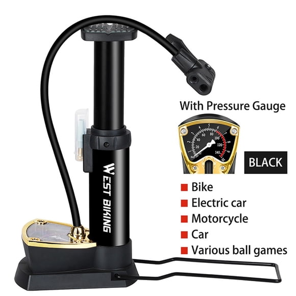 Boovnll Bicycle Accessories, Portable Mini Basketball Pump Riding Equipment with Barometer Bicycle Pump, Bike Accessories for Adult Bikes, Mountain Bike Accessories, Bike Accessories