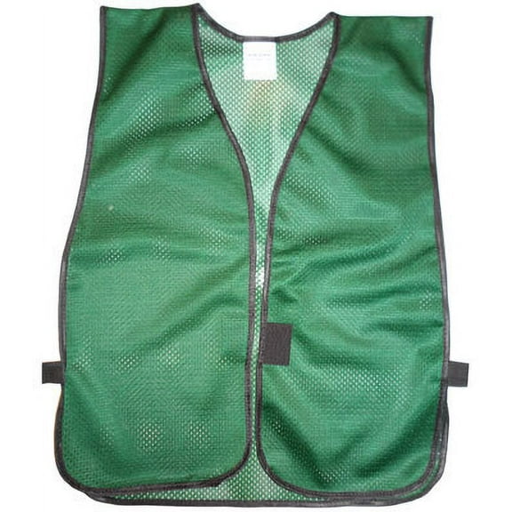 Dark Green Safety Vests - Soft Mesh Plain Vests