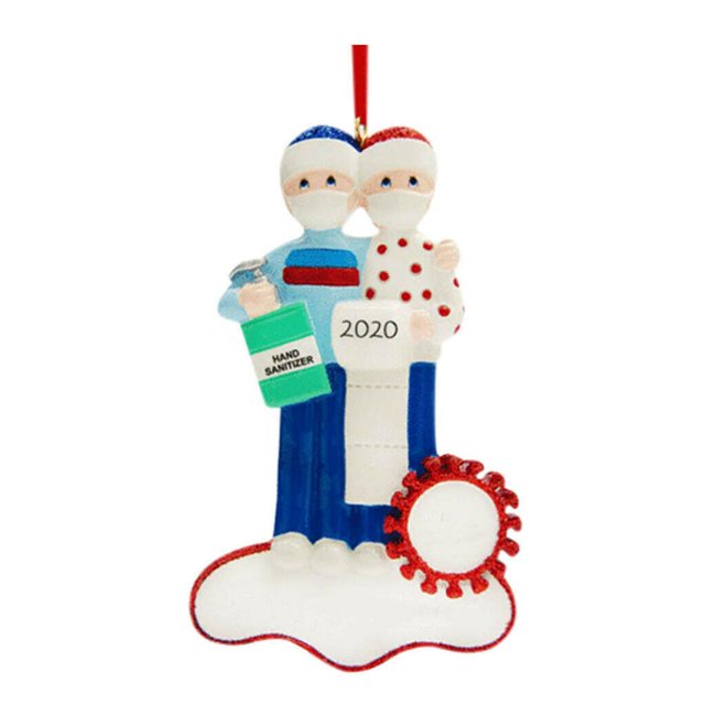 Adornos para árboles de Navidad Colgante Decoración de anillo de cinta de resina colgante para el hogar, 2 personas Yuarrent HA001055-04