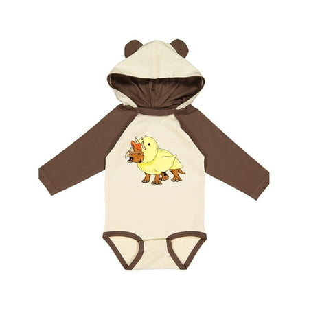 

Inktastic Easter Duck Triceratops Gift Baby Boy or Baby Girl Long Sleeve Bodysuit