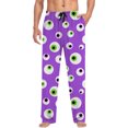 thumbnail image 5 of SJLDQY Mens Halloween Pajamas Pants Wide Leg Pjs Trousers for Men Hallowmas Pumpkin Ghost Elastic Waist Homewear Loungewear With Pocket, 5 of 6