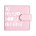 thumbnail image 1 of Portable 30 Envelope Challenge Binder Fashion Practical Savings Book Large Capacity Reusable Pu Cash Deposit Book Save Money, 1 of 8