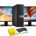 thumbnail image 1 of Restored Dell OptiPlex Desktop Computer | Intel Core i5 6th gen | 16GB RAM | 1TB HDD | Windows 10 | Dual 22" LCD (Refurbished), 1 of 5