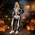 thumbnail image 2 of Women Halloween Costumes Pumpkin Pajama Fleece Jumpsuits Pumpkin Jumpsuit Halloween Party Pajama Party White Halloween Clothing, 2 of 4