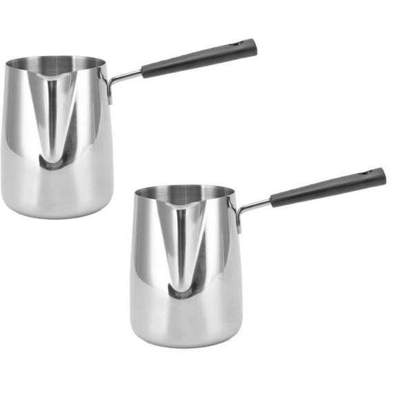Clearance Cooking Utensils under $20 Stainless Steel Butter And Coffee Warmer Turkish Coffee Pot Mini Butter Melting Pot And Milk Pot With Spout