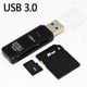 thumbnail image 5 of Lector Tarjetas USB 3.0 2 en 1 Lector Tarjetas Memoria USB A SD TF para PC Portátil (negro), 5 of 9