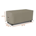 thumbnail image 7 of Covers & all Rectangle Ottoman Cover, 12 Oz Waterproof UV & Weather Resistant Patio Garden Furniture Stool Protector, Indoor Outdoor with Air Vents & Drawstrings (32"L x 22"W 17"H, Beige), 7 of 7