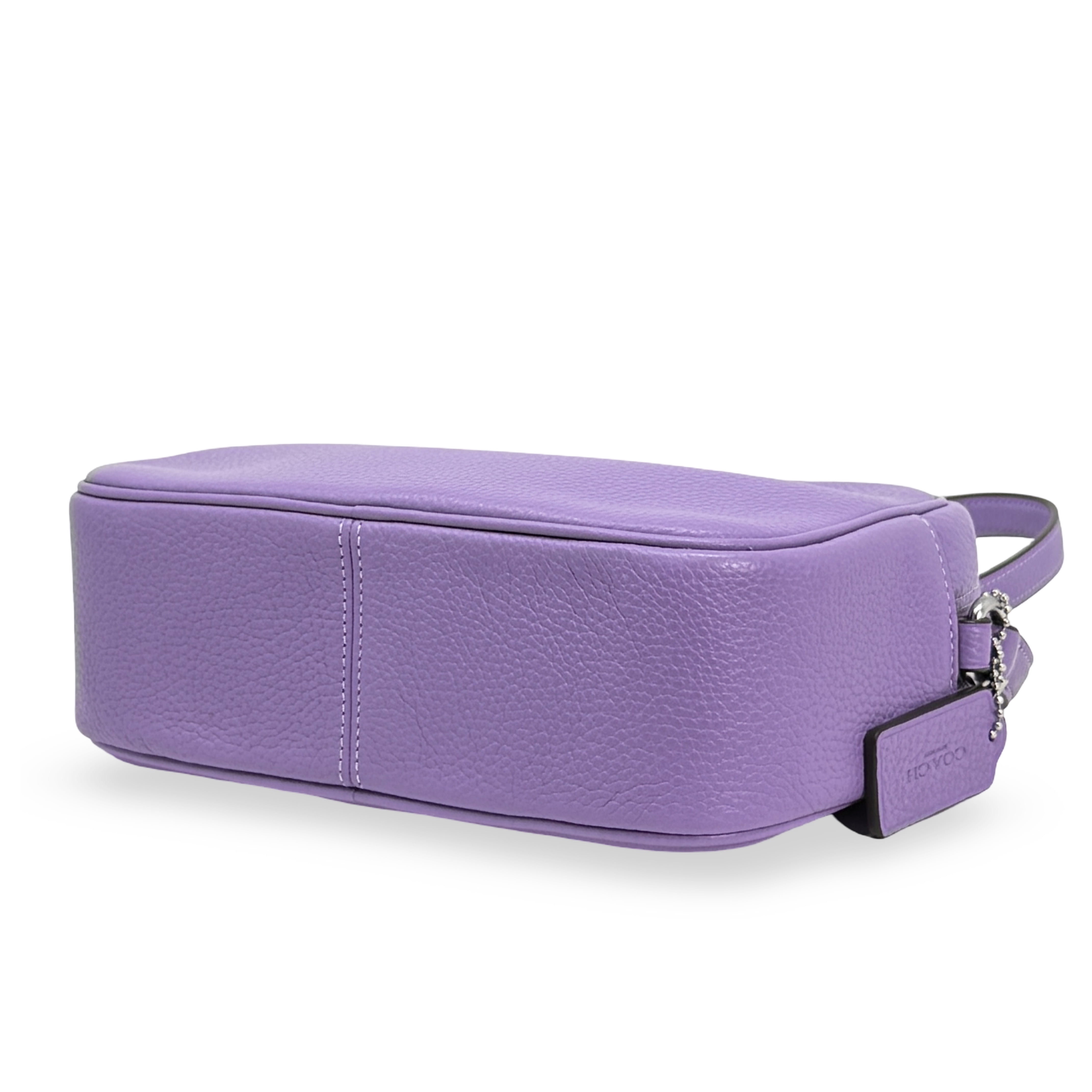 Coach Women's Jamie Top Zip Camera Crossbody Bag in Pebbled