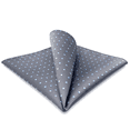 thumbnail image 4 of Tie Set Grey Blue Dots Neckties for Men Long 63 inches with Hanky XL, 4 of 8