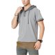 thumbnail image 5 of Sudadera de hombre de manga corta con capucha y blusa con capucha, gris, XL Yuarrent AP002510-14, 5 of 6