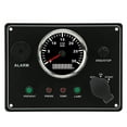 thumbnail image 1 of Marine Instrument Panel, IP67 Waterproof Anti Fog Glass Tachometer, 3000RPM Engine Speedometer with Low Oil Pressure Water Temperature Alarm for RVs, Yachts, Boats, 1 of 8