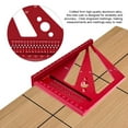 thumbnail image 4 of Zootealy Precision Aluminum Alloy Woodworking Angle Measuring Ruler - Multi-Angle Scale, Durable Engraved Markings, Portable Design - Ideal for Woodworking, Engineering, and Construction, 4 of 6