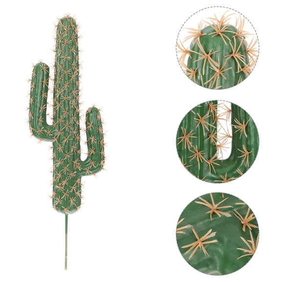 MEIBUTYUP Large Artificial Green Cactus Plant Model for Office Decor, Wool Landscaping Ornament, 1 Set