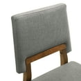 thumbnail image 6 of Channell Wood Dining Chair in Walnut Finish with Charcoal Fabric - Set of 6, 6 of 14