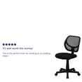 thumbnail image 5 of Flash Furniture Low Back Black Mesh Swivel Task Office Chair with Curved Square Back, 5 of 13