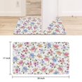 thumbnail image 6 of Pink Flowers Linen Non-slip Floor Mat, Entryway Doormat Durable Low-Profile Mat Home Decor, Throw Rugs Washable Kitchen Bathroom Laundry Bedroom Living Room Door Mat 30x17in, 6 of 6