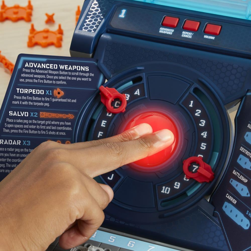 Electronic Battleship Reloaded Board Game, Naval Combat Strategy Game for 1-2 Players, Ages 8+