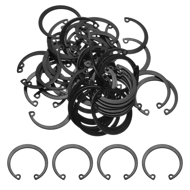 50 Pack 1-3/16"(30mm) Retaining Ring Circlip, Snap Rings C-Clips, Black