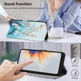 thumbnail image 5 of PU Leather Wallet Case for Samsung Galaxy S26 Ultra with Pattern Design, Built in Kickstand Card Slots Wrist Strap Drop Protective Phone Cover for Samsung Galaxy S26 Ultra, E, 5 of 6