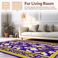 thumbnail image 2 of ODIKA 4'x6' Machine Washable Non-Slip Area Rug, Vibrant Geometric Seasonal Accents High Traffic Rug, Purple, 23445, 2 of 7