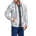 thumbnail image 2 of Goofa Rabbit Back View Pattern Mens Full-zip Hoodie, Zip-up Pullover Hooded Sweatshirt, Kangaroo Pocket Hoodie Ideal for Daily Wear, Travel, and Home-, 2 of 5