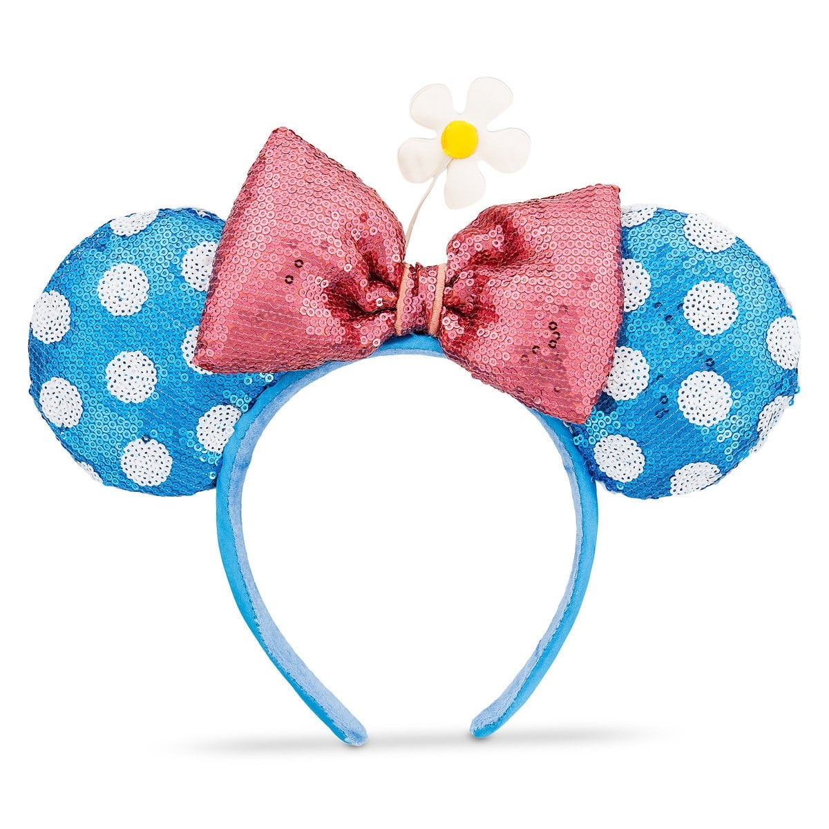 Disney Parks Minnie Mouse Ears Navy Blue Pink Polka Dot Sequin Bow Headband Disney Parks Minnie Mouse Navy Blue Polka Dot | Mercari main image 2