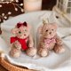 thumbnail image 5 of Artesanías Decorativas Osito de peluche pequeño, adorno navideño, marrón, suave, para decorar el árbol o colgar en el coche, 10,5 x 7,5 x 6,5 cm, 1 unidad JASKFLY, 5 of 5