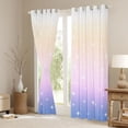 thumbnail image 3 of Erosebridal Kid Glitter Star Print Blackout Curtains Set of 2 (52x84 Each), Pink Blue Rainbow Window Curtains, 3 of 6
