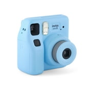 Fujifilm instax Mini SE Instant Camera Bundle with Case, 10 Pack Film, Album, and Frame Stickers, Light Blue (Value Bundle)