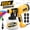 yellow(Nozzle*6), variant on RELOIVE 800W Paint Sprayer, 1400ml Electric HVLP Spray Gun, 5 Brass Nozzles, 3 Spray Patterns, Flow Control, Easy Clean, Blue