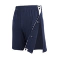thumbnail image 2 of longantii Men's Tear Away Shorts with Side Snap Knee Hip Replacement Kit After Surgery Post Surgery Adaptive Cotton Shorts Without Pocket Navy M, 2 of 6