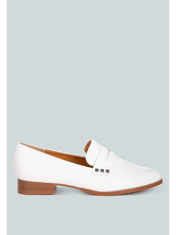 Noshiya Patent Pleather Womens Penny Loafers