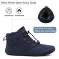 thumbnail image 2 of Mens Barefoot Snow Boots Winter Warm Fur Lined Hiking Boots Minimalist Waterproof Non-slip Cotton Shoes Blue 11 US, 2 of 7