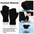 thumbnail image 3 of Guantes sin dedos BEVTEE de invierno tejidos, 4 pares, negros, 3 of 8