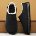 thumbnail image 5 of Women's Fuzzy Cozy Slippers Suede Indoor Outdoor Fluffy Home Shoes Comfy Winter Slip On Warm Memory Foam Slipper Black Size 10.5, 5 of 9