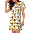 thumbnail image 2 of Kdxio Chemise de Nuit en Caoutchouc Canard Poulet Oiseau Imprimé pour Femmes Manches Courtes Chemise de Nuit Décontractée Imprimée Robe de Nuit Ample Confortable Pyjama, 2 of 6