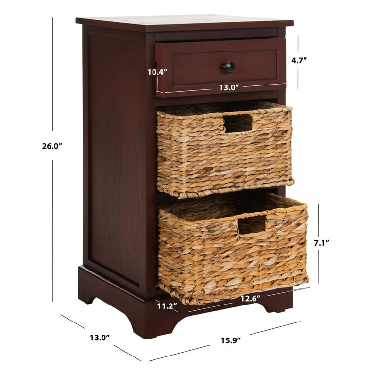 SAFAVIEH Carrie Side Storage Side Table Red Walmart